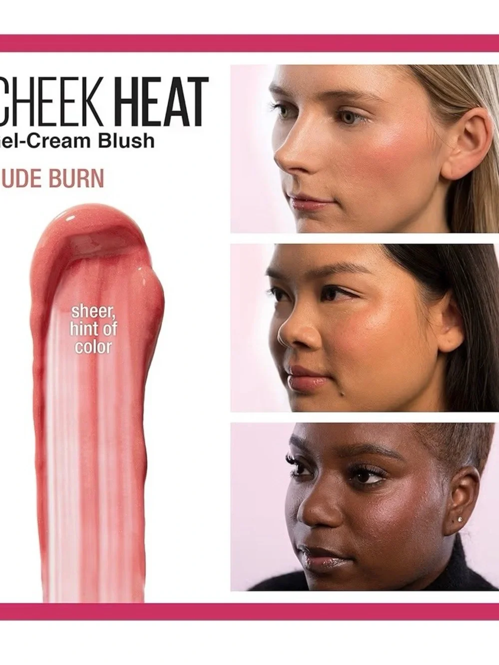 *3/$15, Maybelline Cheek Heat Sheer Gel-Cream Blush - Nude Burn 15